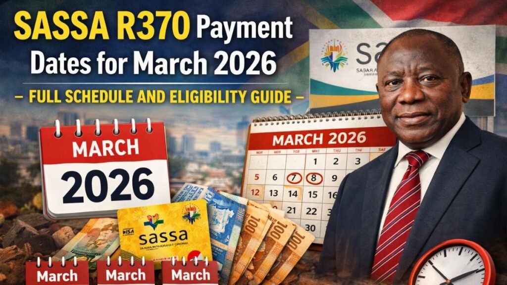 SASSA R370 Payment Dates for March 2026 - Full Schedule and Eligibility Guide